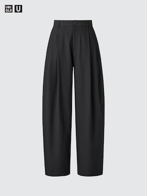 Pleated Barrel Leg Pants