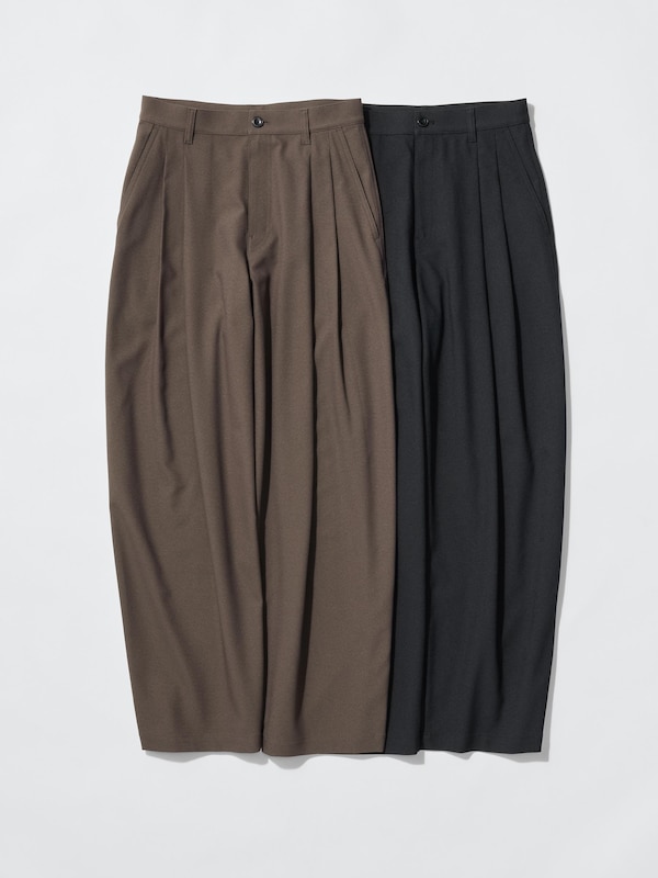 タックバレルレッグパンツ
