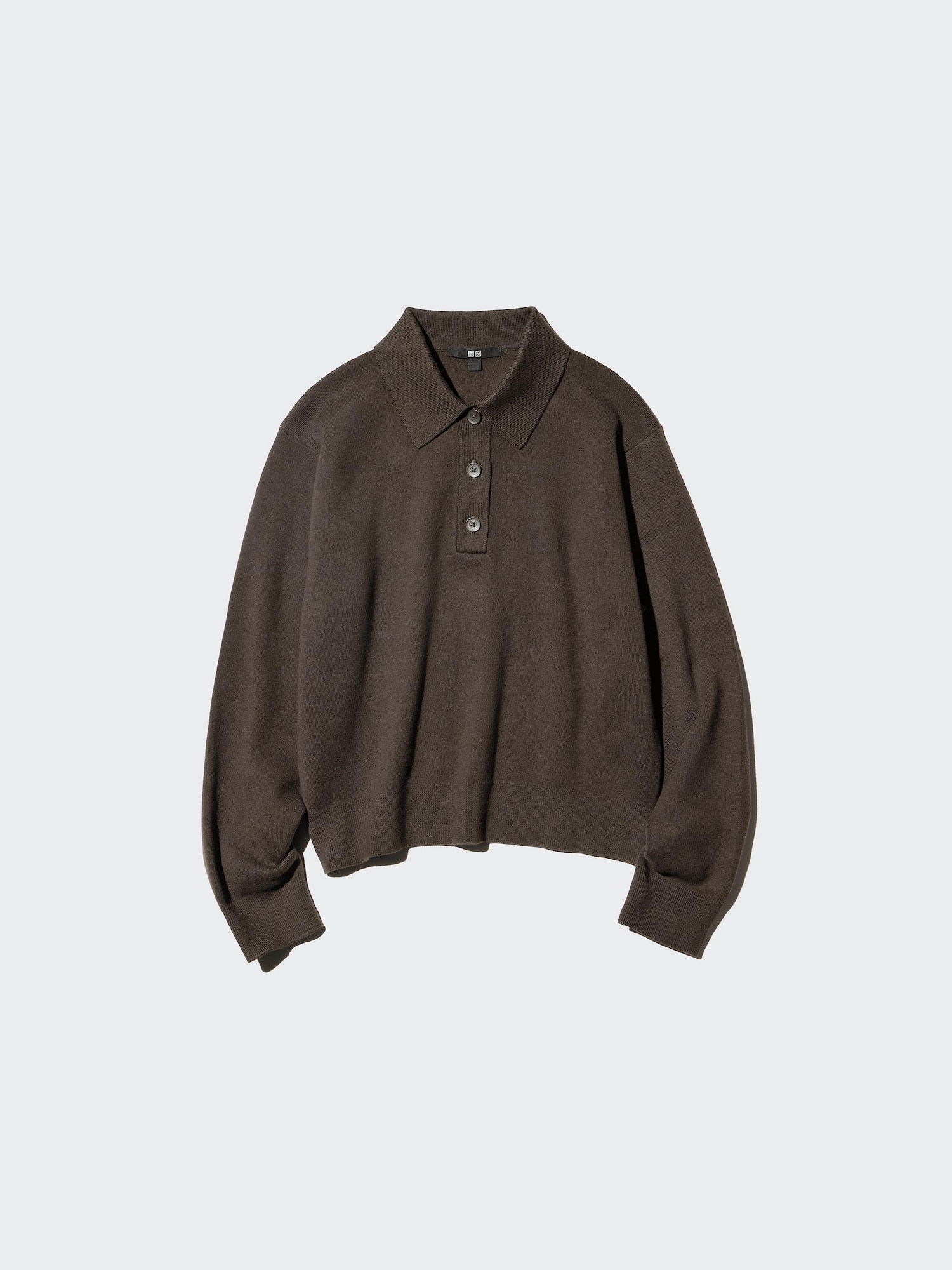 Smooth Cotton Polo Sweater