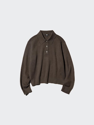Smooth Cotton Polo Sweater