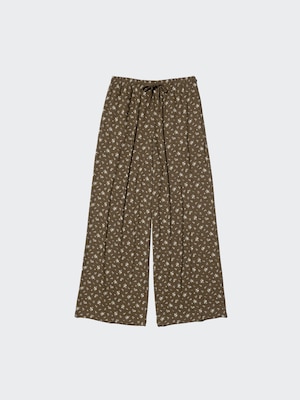 Ribbed Wide Easy Pants (Print)