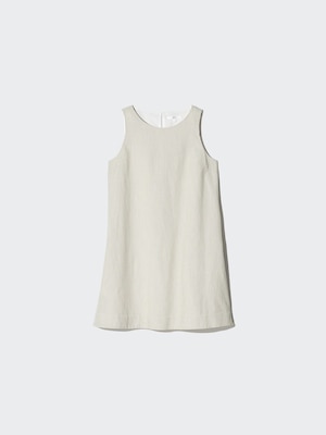 Linen Blend Mini Dress Sleeveless