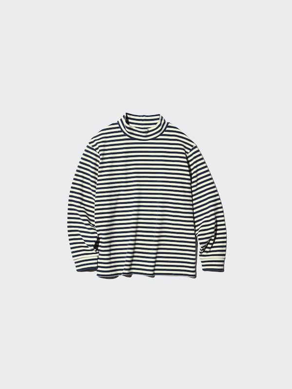 KIDS후리스모크넥T(긴팔)스트라이프