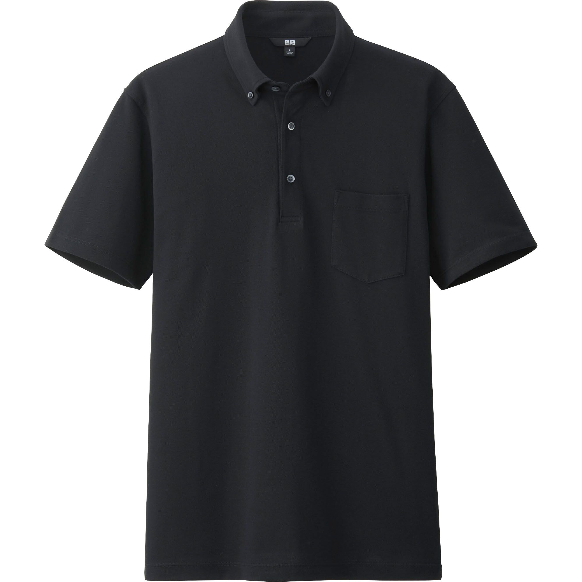 uniqlo black button down