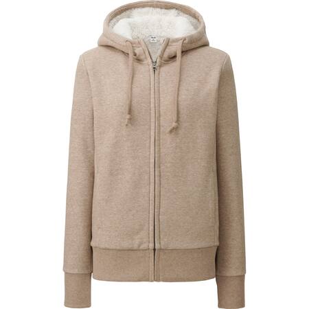 WOMEN Pile Lined Sweat Full-Zip Hooded Jacket | UNIQLO UK