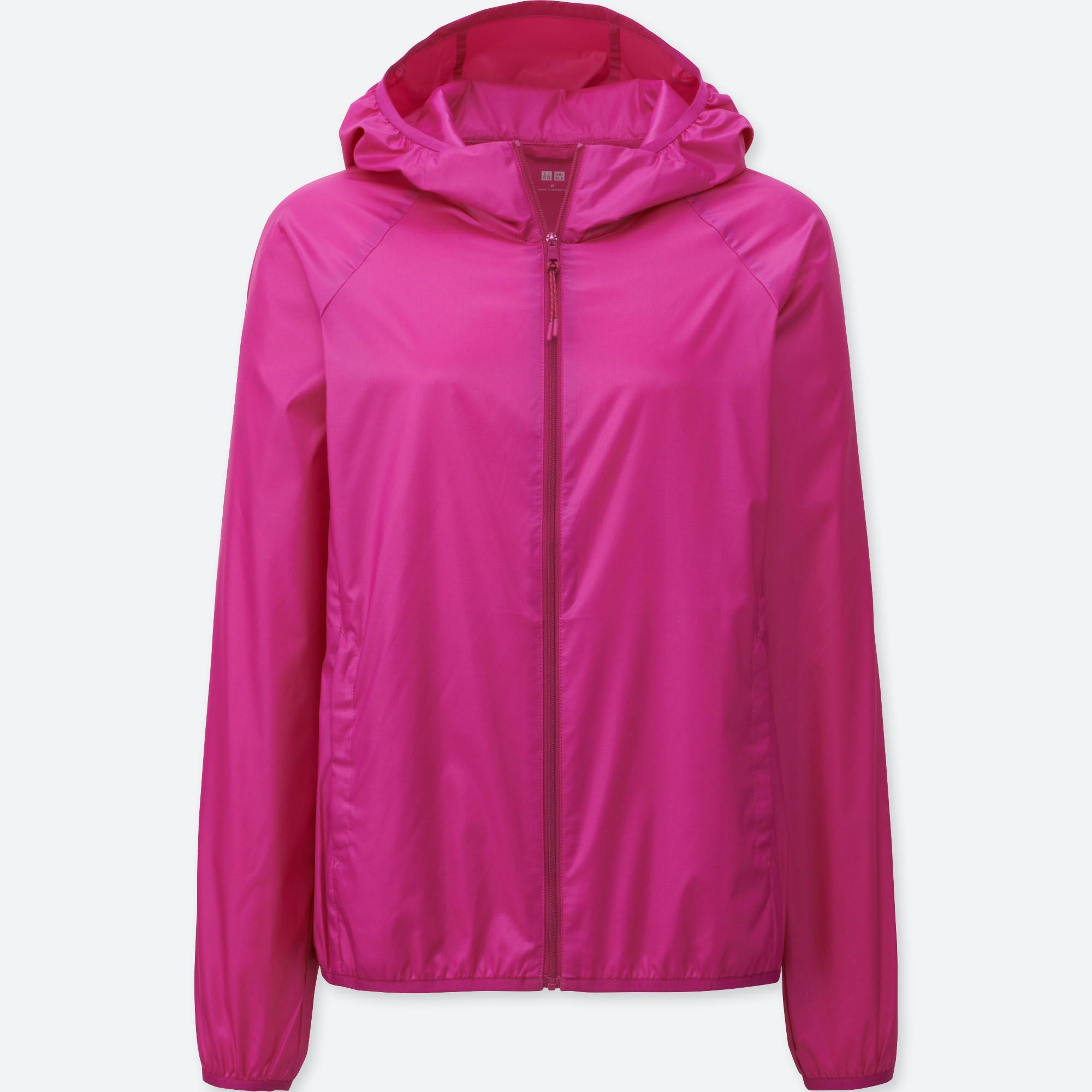 Pink, X-Large Women's Stylish Long Light Weight Waterproof Rain Coat with Hood
