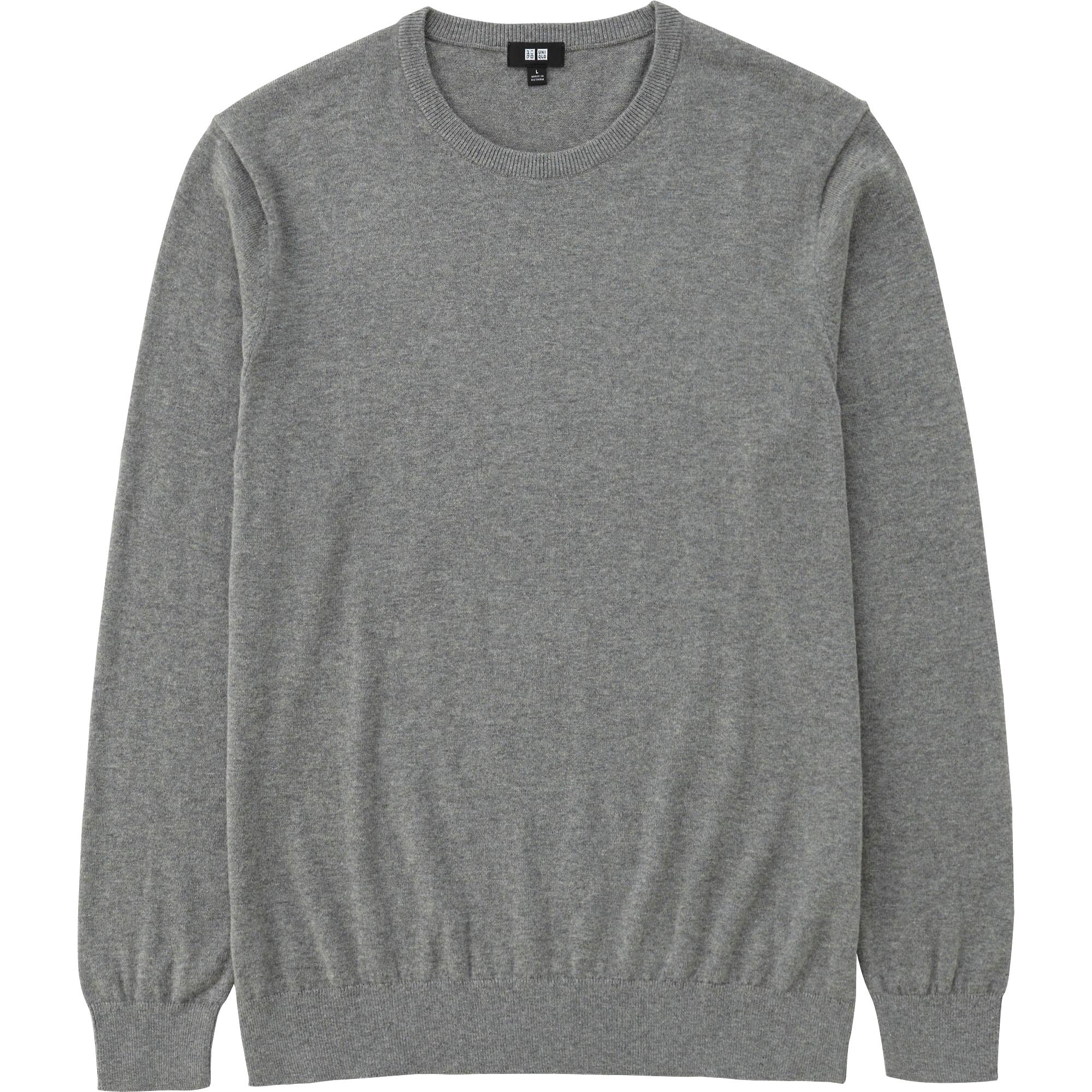 Men's Cotton Cashmere Crew Neck Sweater | UNIQLO US