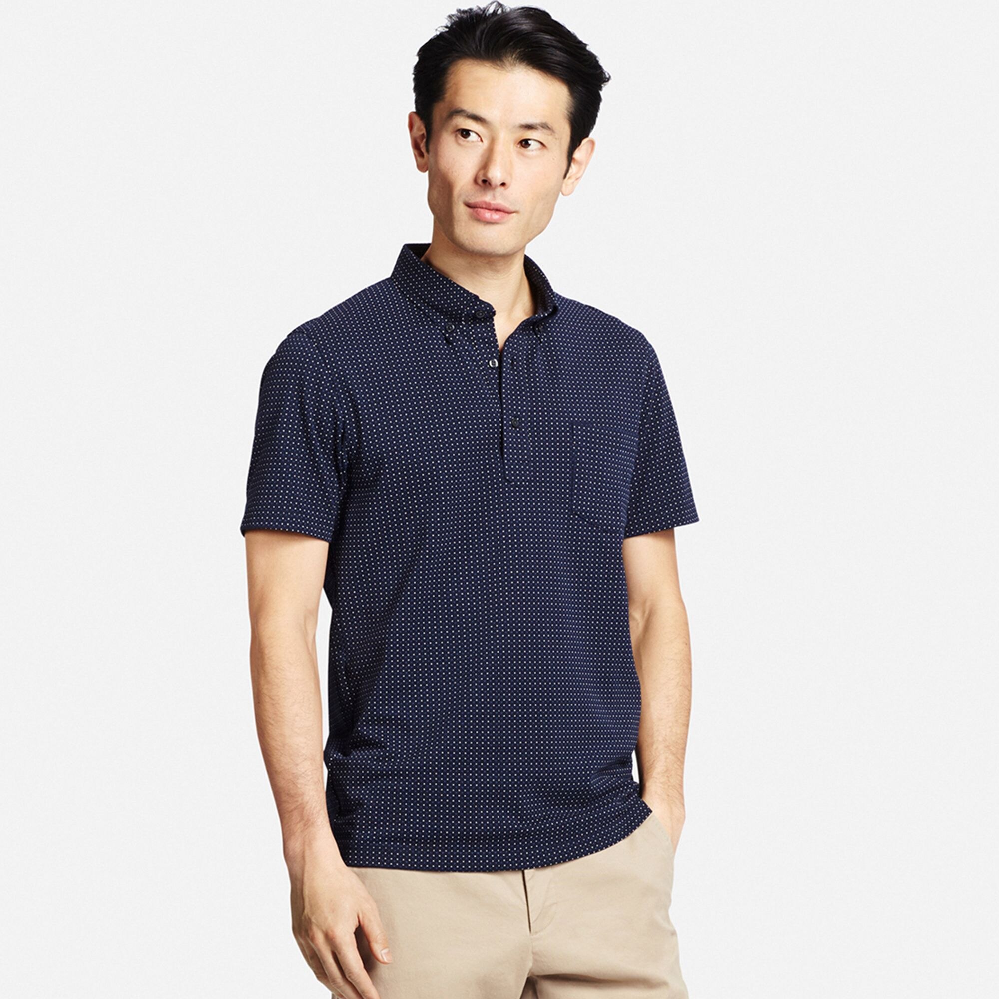 uniqlo button down polo