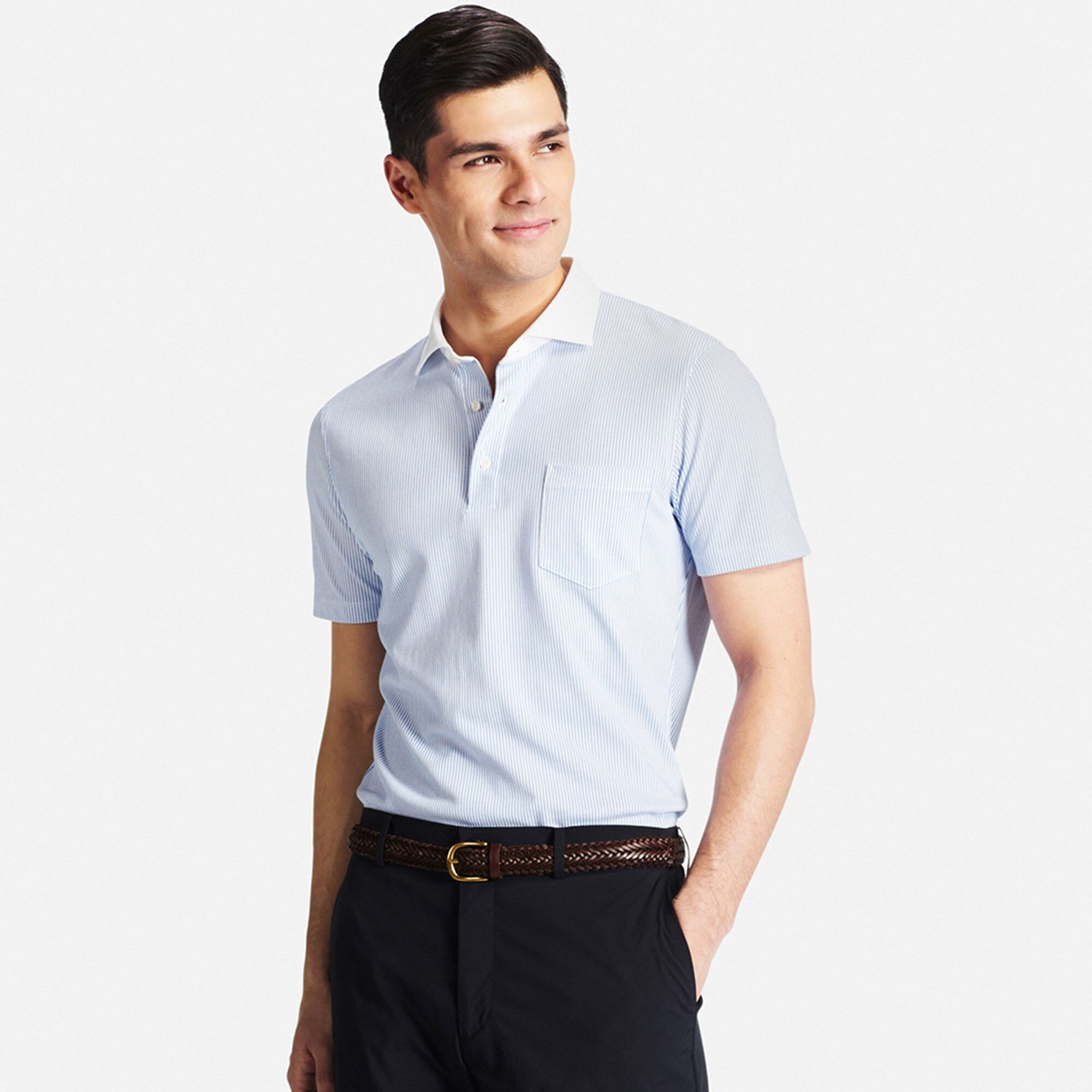 uniqlo button down polo