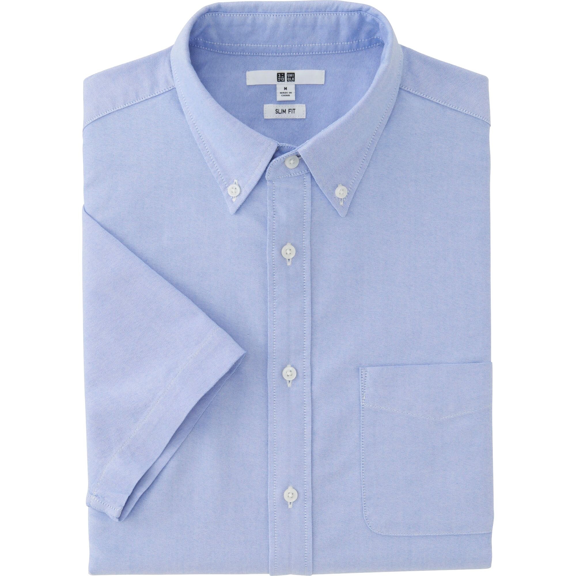 uniqlo oxford slim fit short sleeve shirt