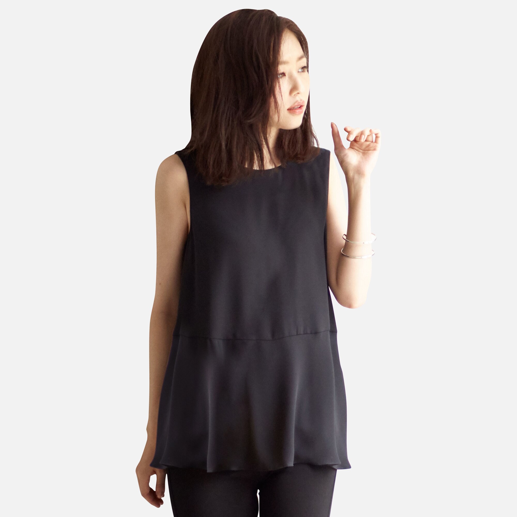 uniqlo georgette blouse