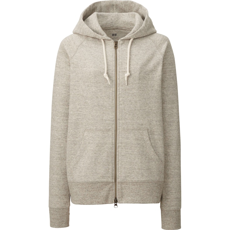 uniqlo sweat full zip long sleeve hoodie