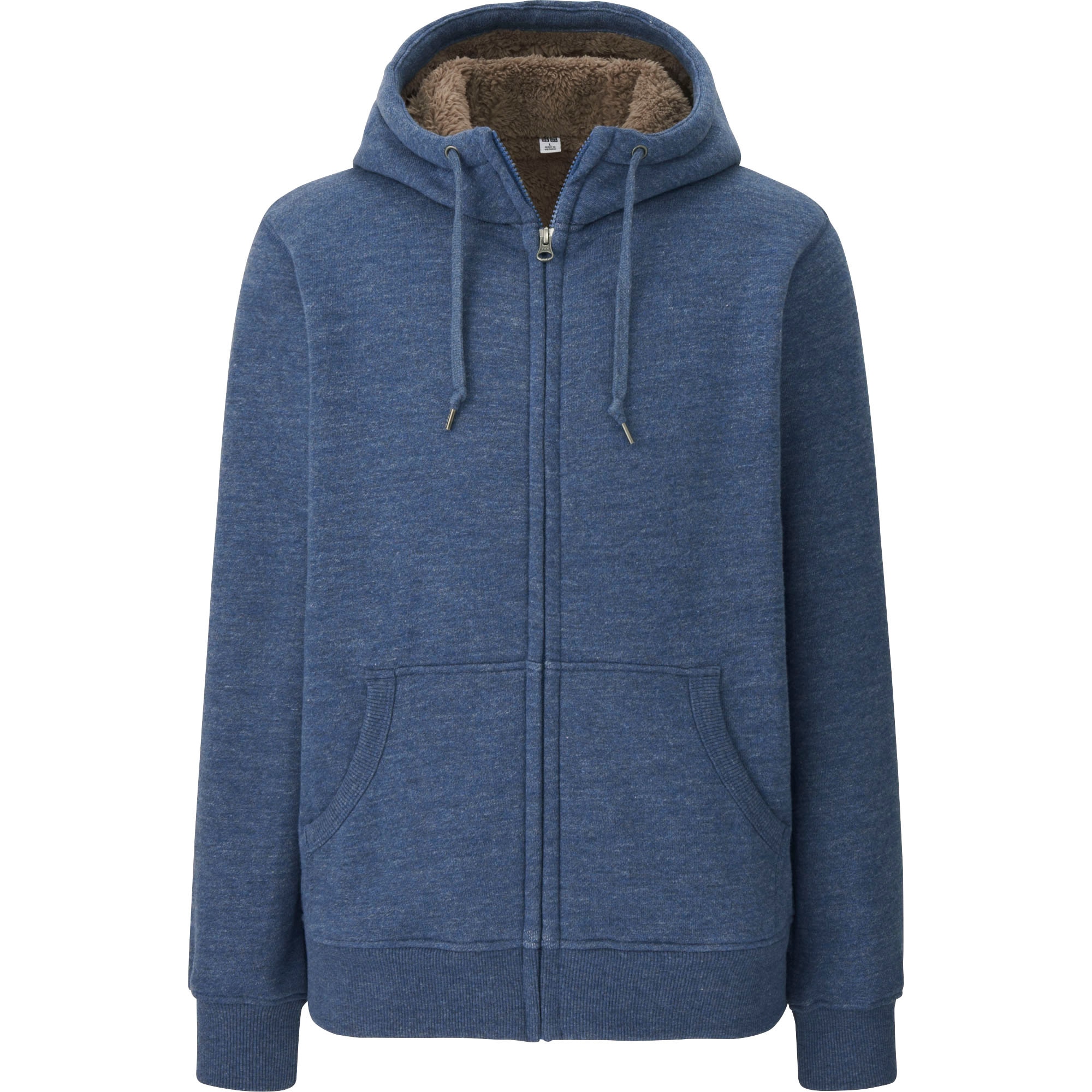 pile lined sweat full zip hoodie