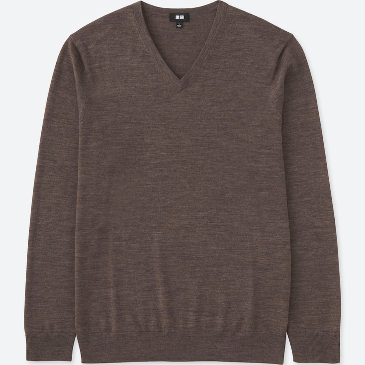 UNIQLO MEN CASHMERE V NECK LONG SLEEVED JUMPER | StyleHint