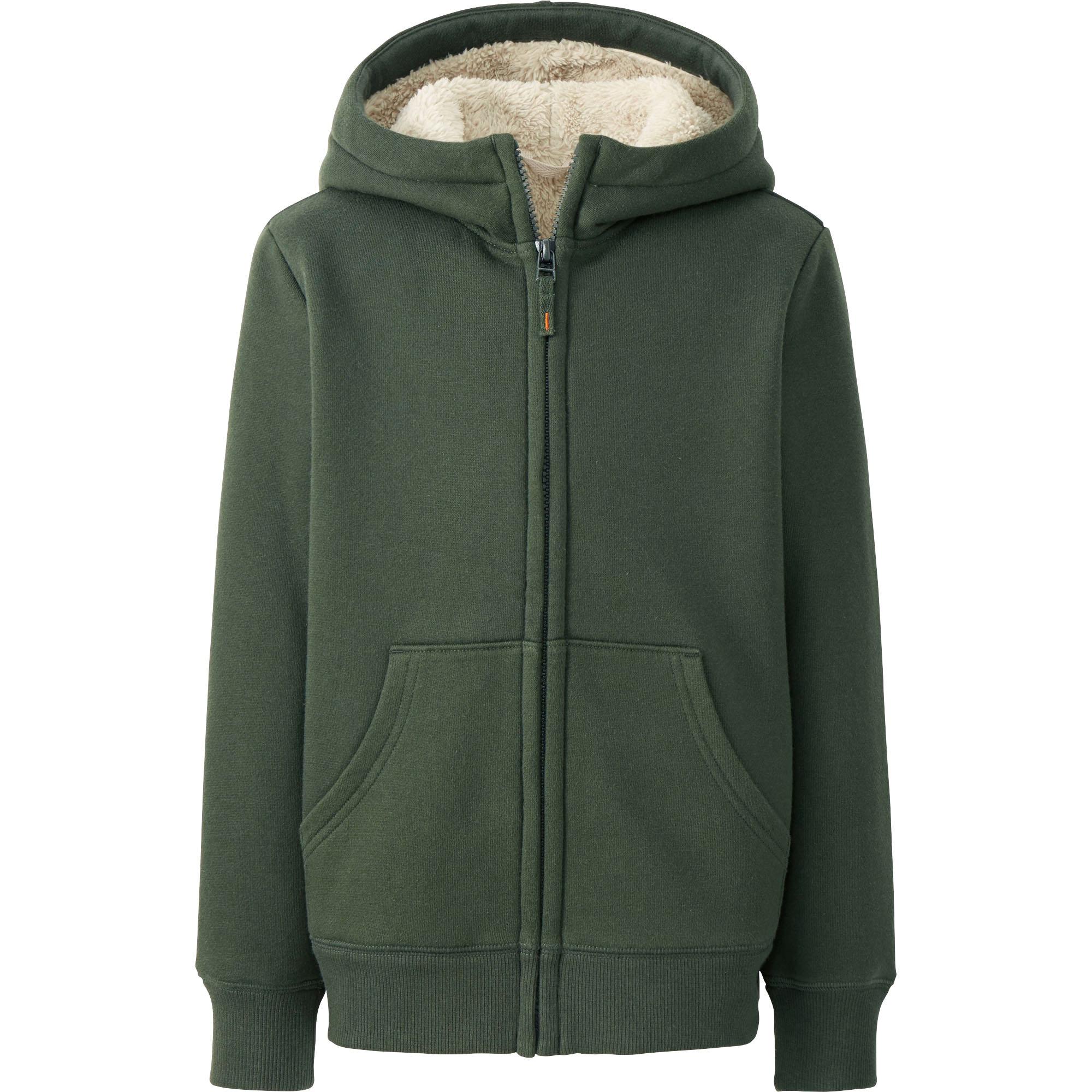 uniqlo pile lined sweat full zip hoodie