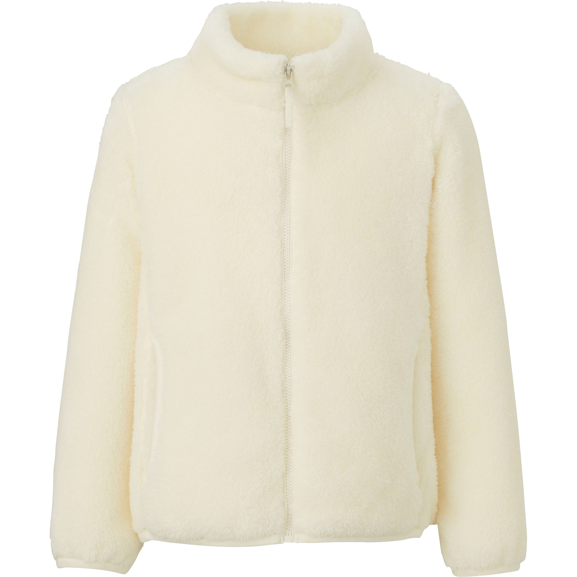 GIRLS FLUFFY YARN FLEECE LONG SLEEVE JACKET UNIQLO US