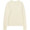 Women Extra Fine Merino Crewneck Sweater, Off White, Small