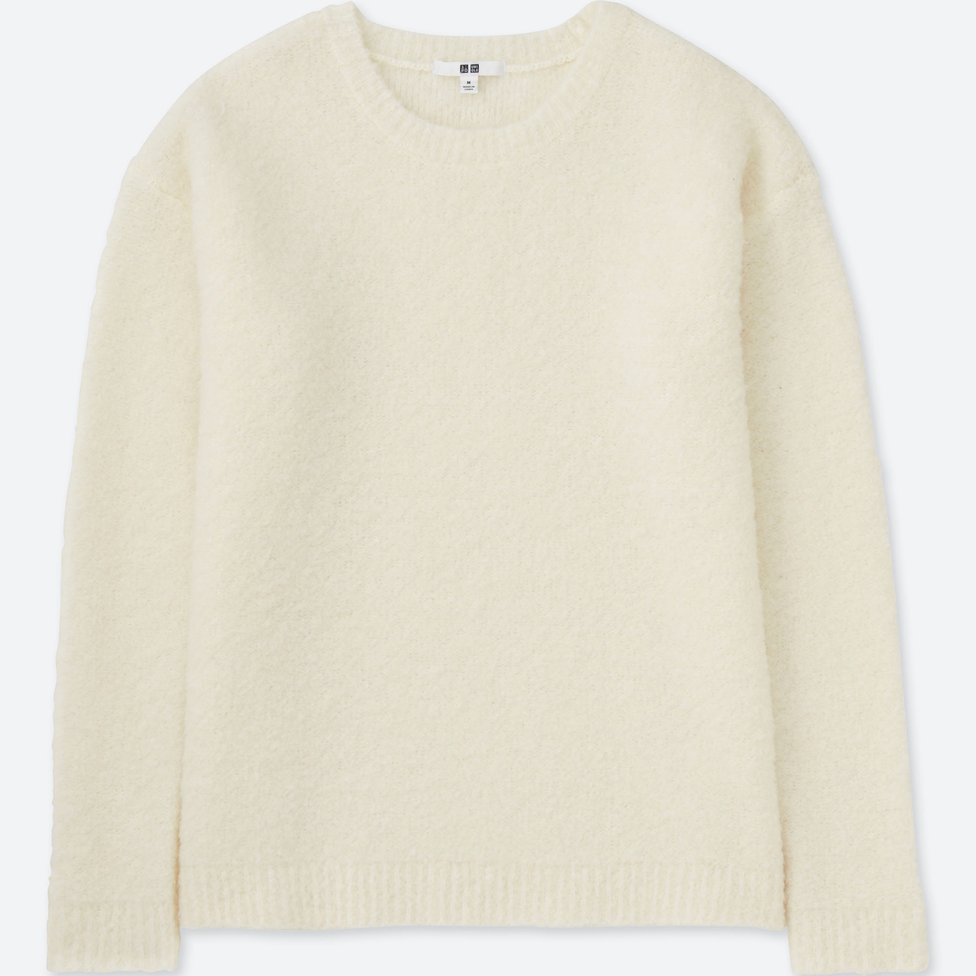 WOMEN BOUCLE CREWNECK SWEATER | UNIQLO US