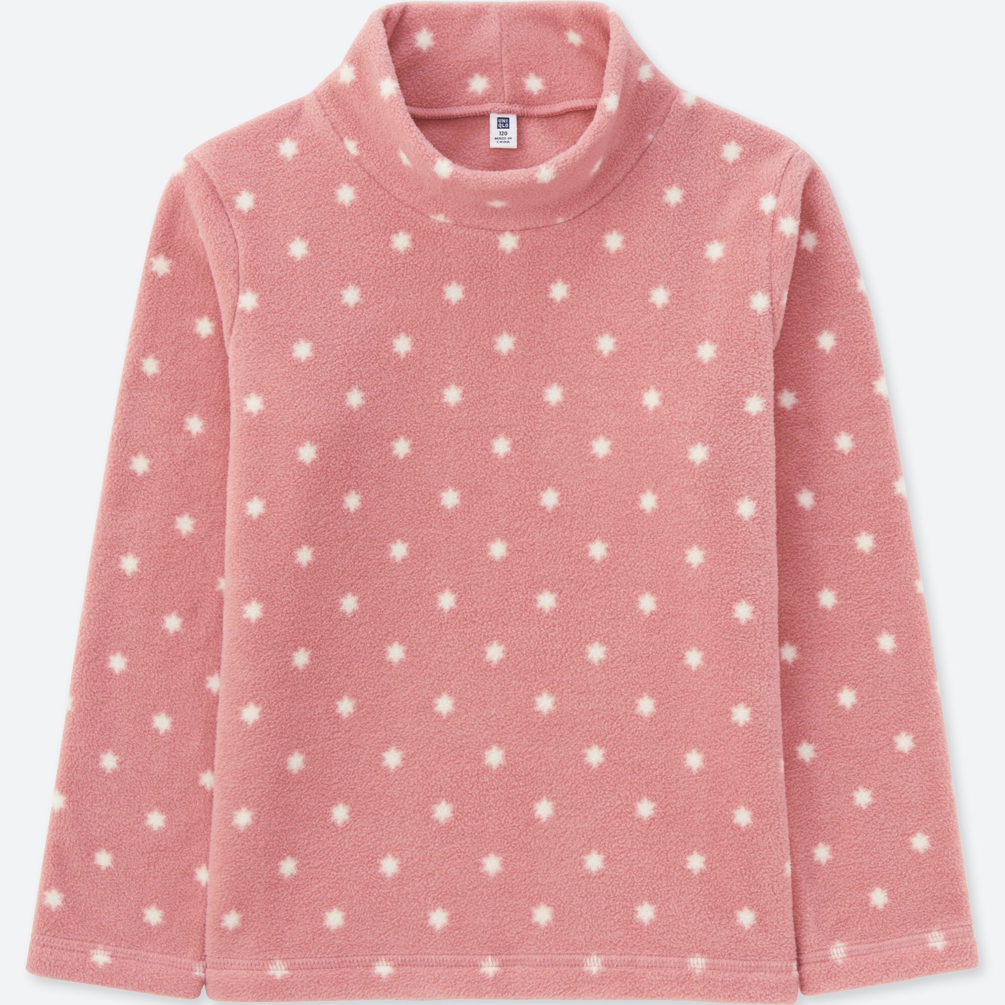 Girls Micro Fleece Printed High Neck T Shirt Uniqlo Us