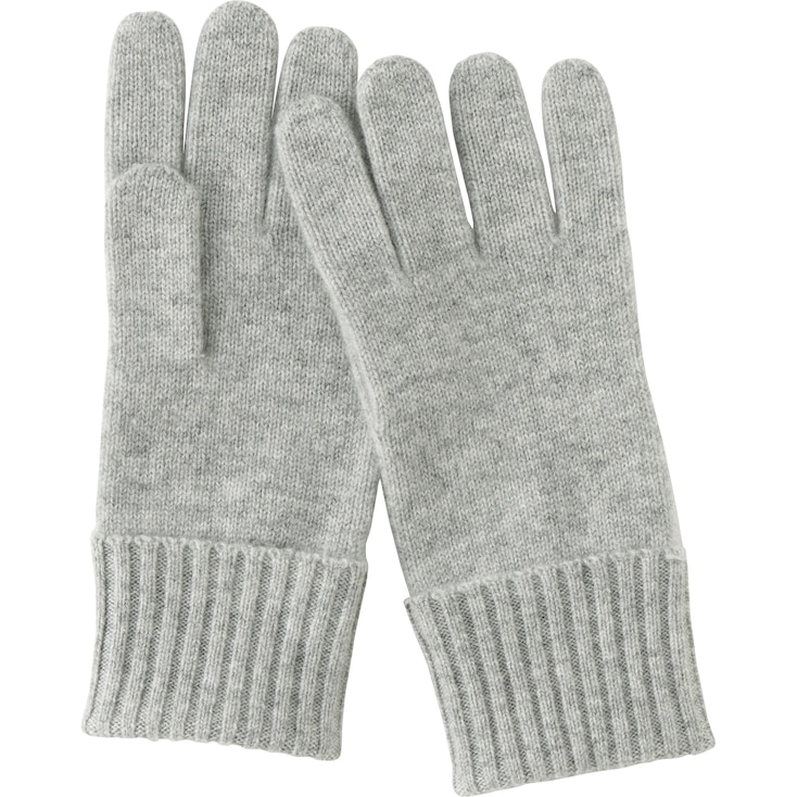 Women Cashmere Gloves, Light Gray, Large