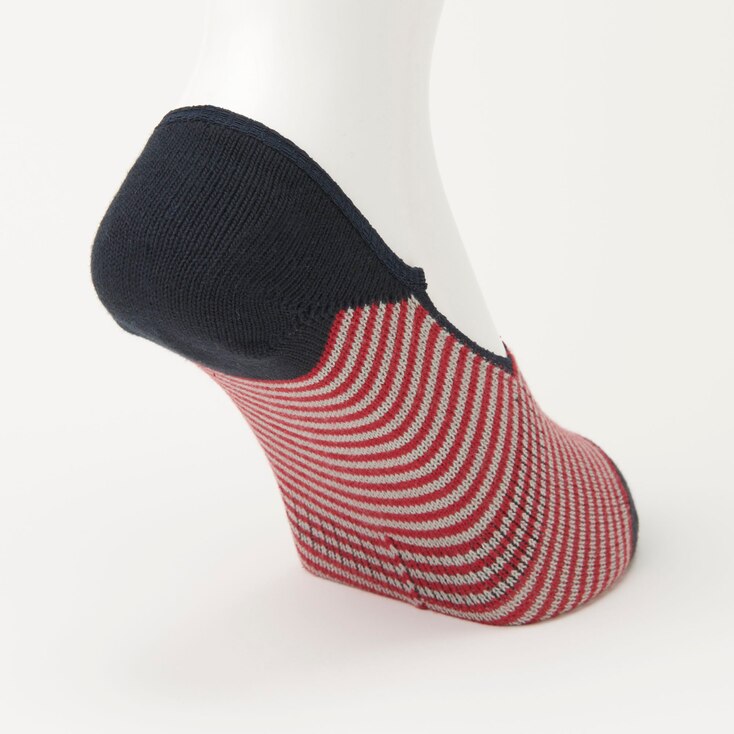 Men Striped Low Cut Socks, Black, Large