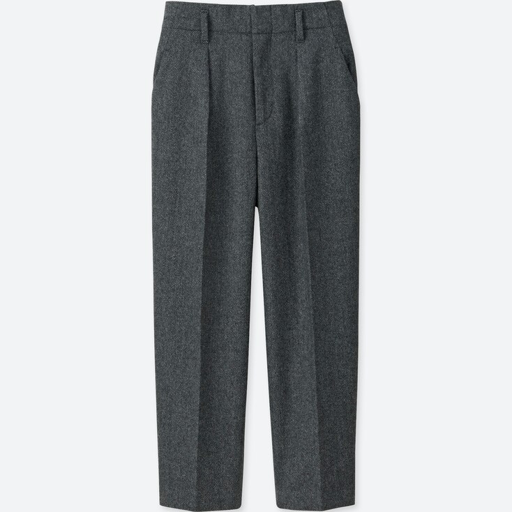 wool blend wide leg pants