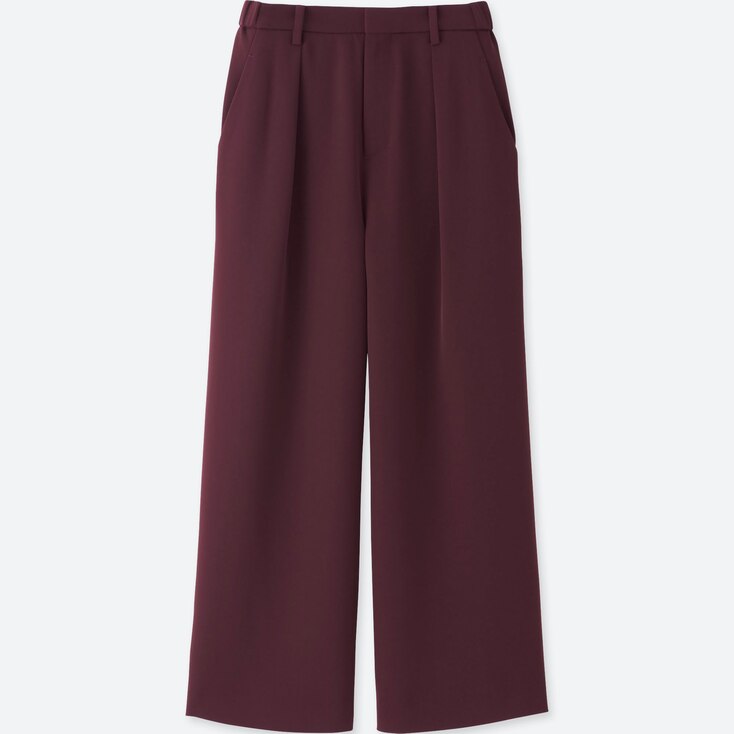 UNIQLO WOMEN PONTE KNIT WIDE LEG CROPPED FIT TROUSERS | StyleHint