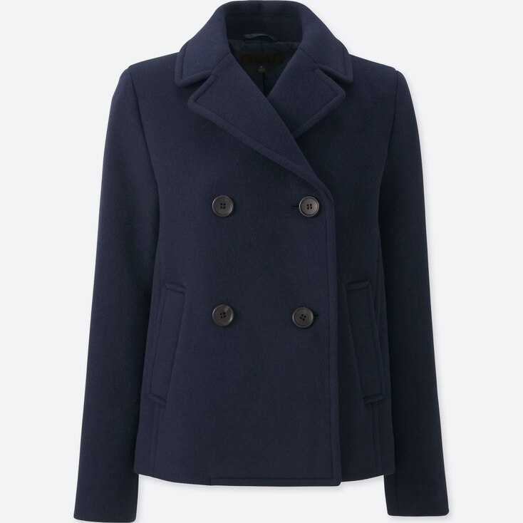 WOMEN WOOL BLEND PEA COAT | UNIQLO US