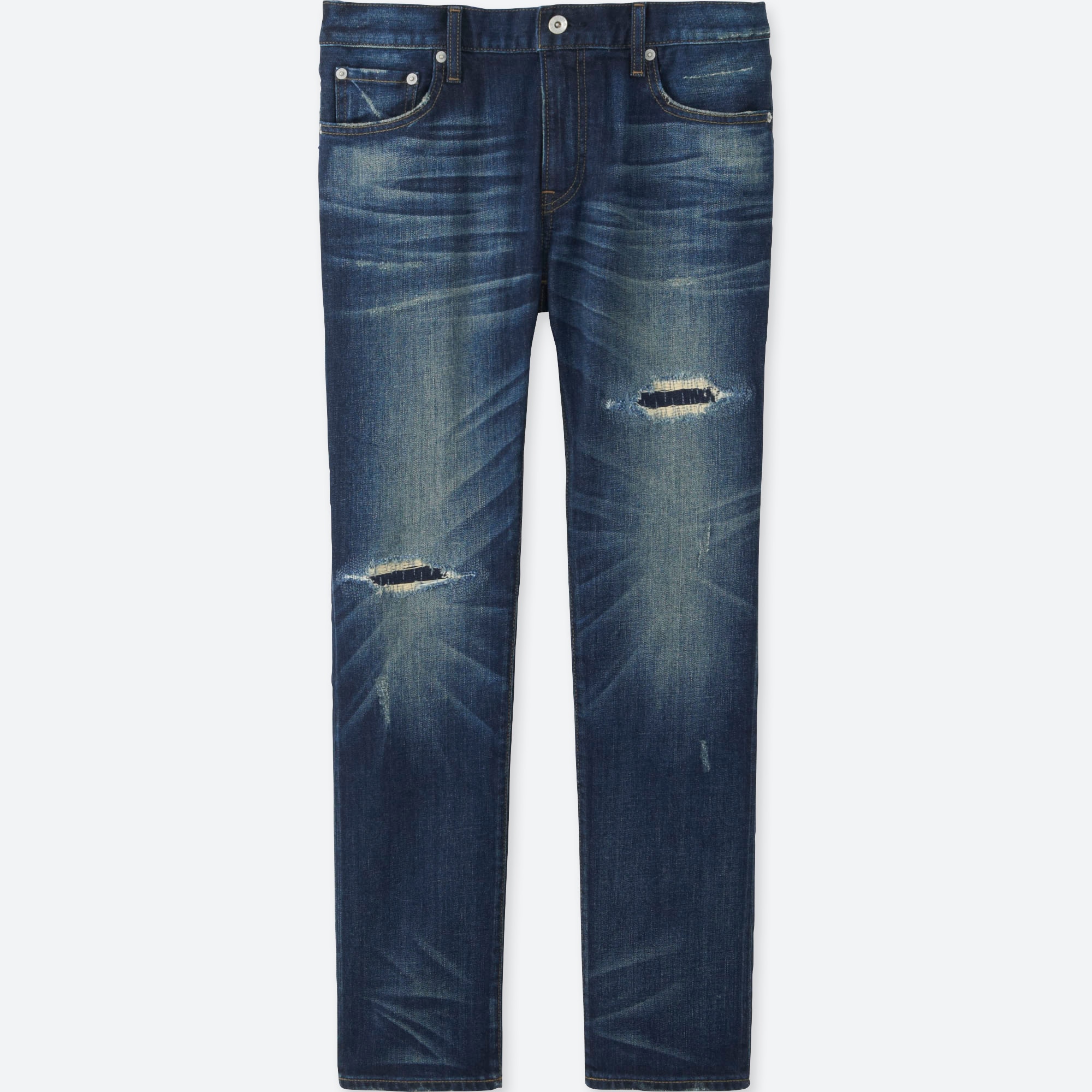 slim distressed jeans