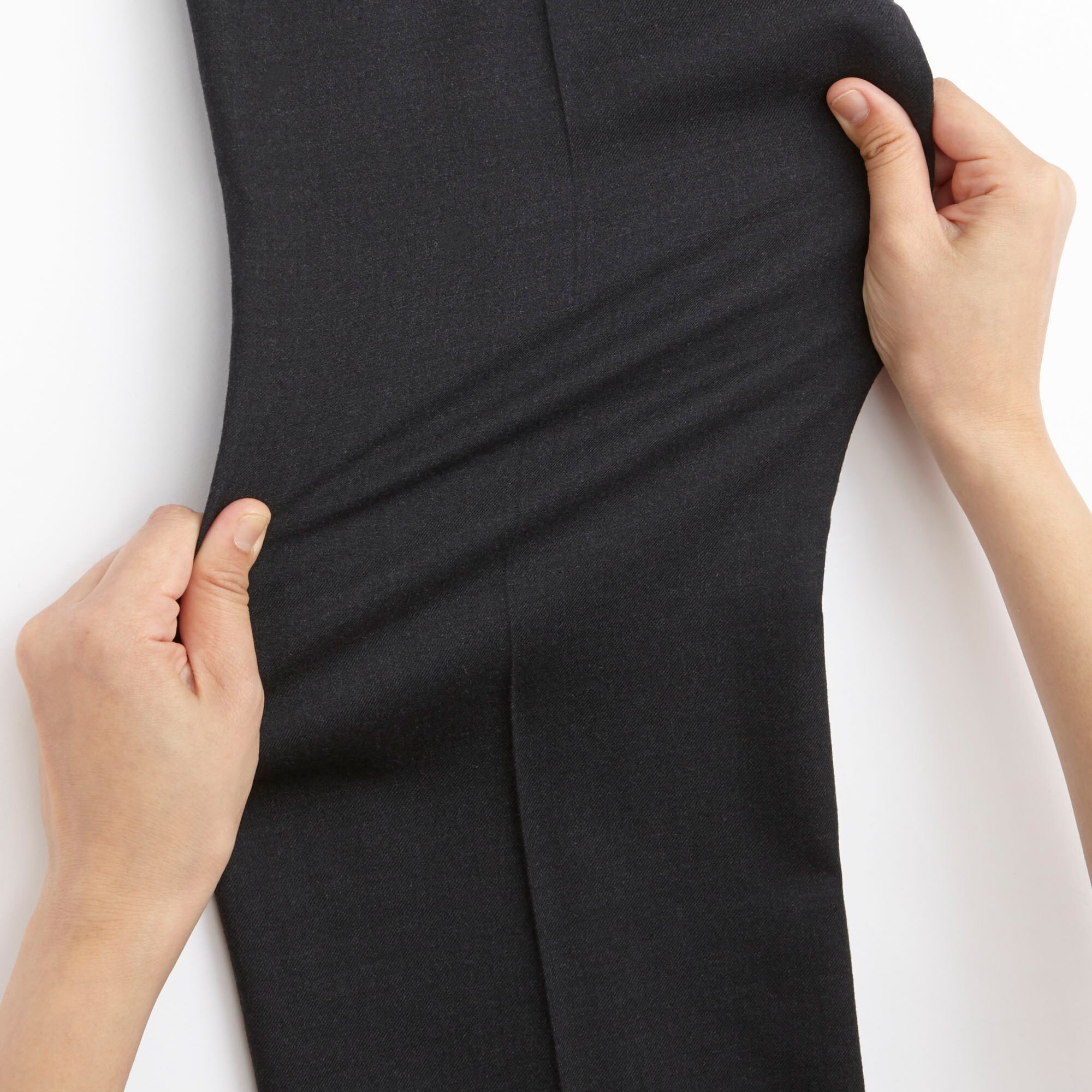 slim fit flat front trousers