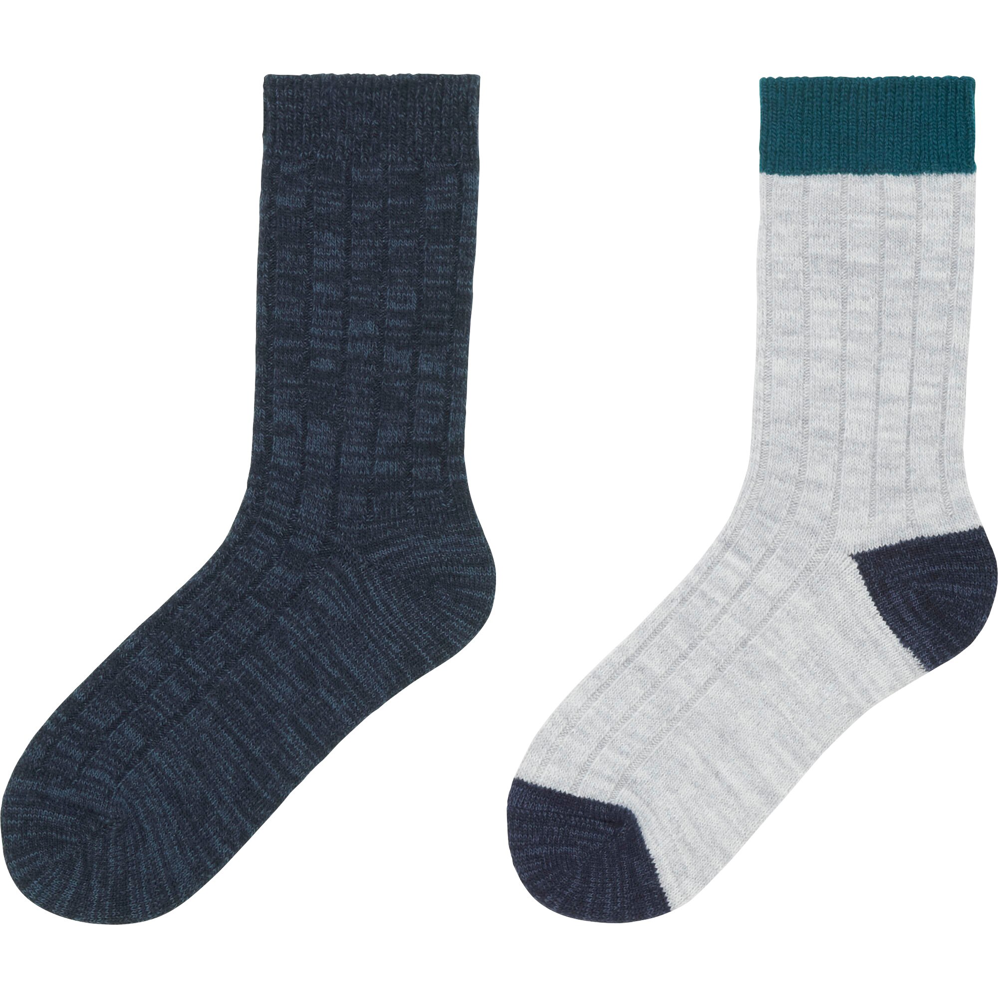 WOMEN HEATTECH SOCKS 2P (RIB) | UNIQLO US