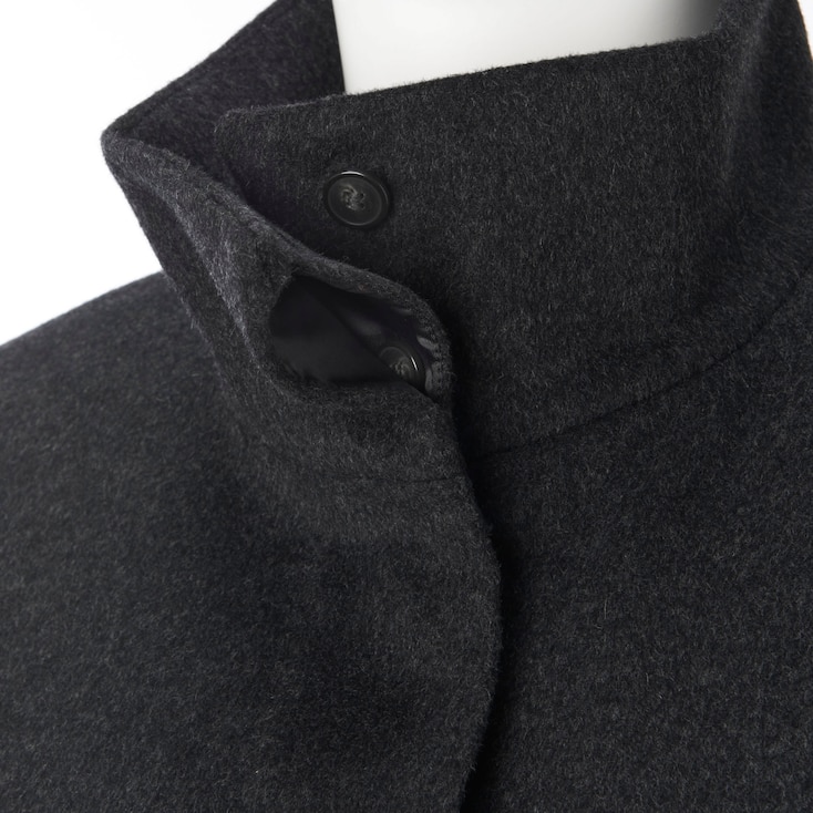 WOMEN CASHMERE BLENDED STAND COLLAR COAT | UNIQLO US