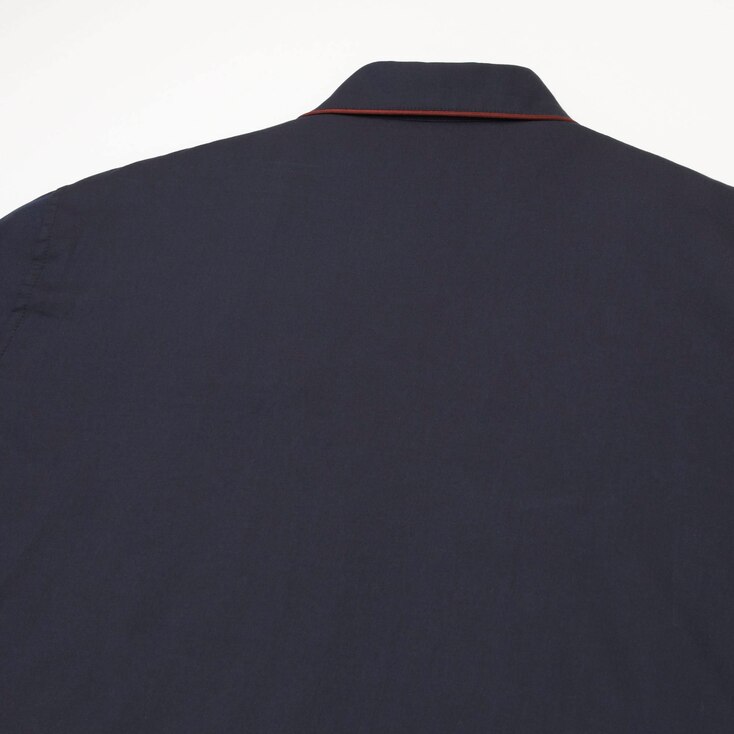 WOMEN IDLF PIPING COLLAR LONG SLEEVE SHIRT UNIQLO US