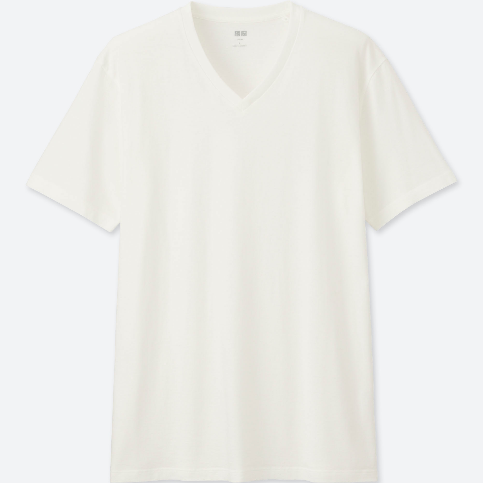 MEN Supima® COTTON V-NECK SHORT-SLEEVE T-Shirt | UNIQLO US