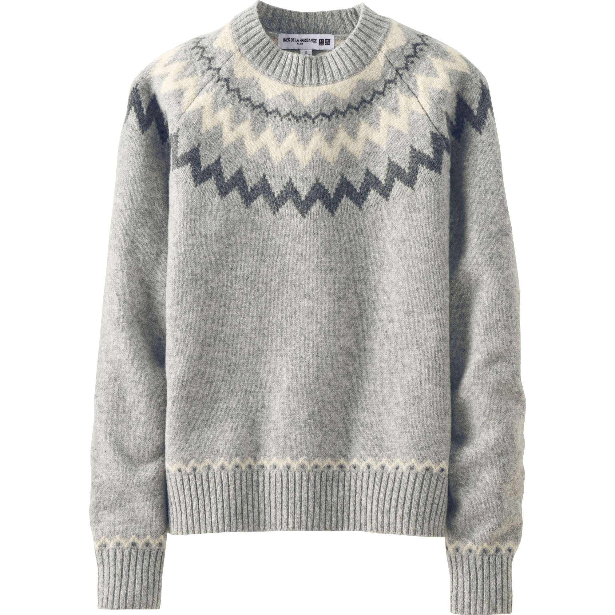 WOMEN IDLF JACQUARD CREWNECK SWEATER | UNIQLO US