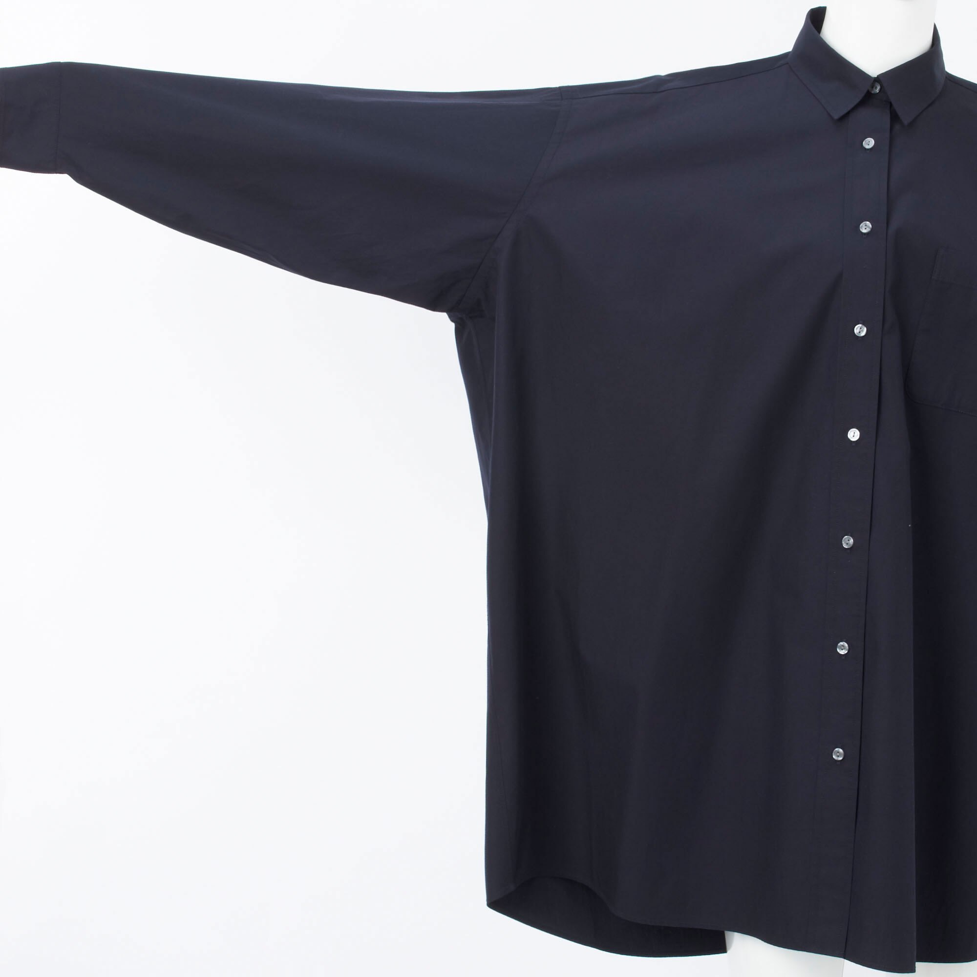 WOMEN EXTRA FINE COTTON OVERSIZED LONG SLEEVE LONG SHIRT UNIQLO US