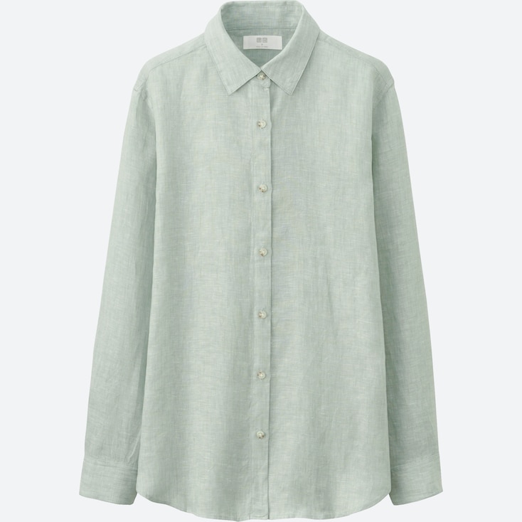 linen long line shirt