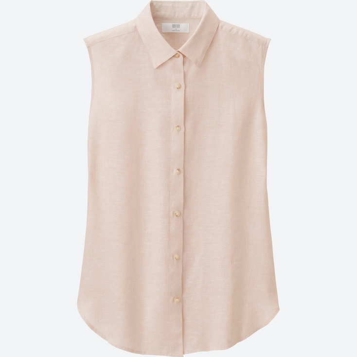 sleeveless linen tops uk