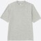 Women Slub High Neck Short Sleeve T-Shirt, Gray, Small