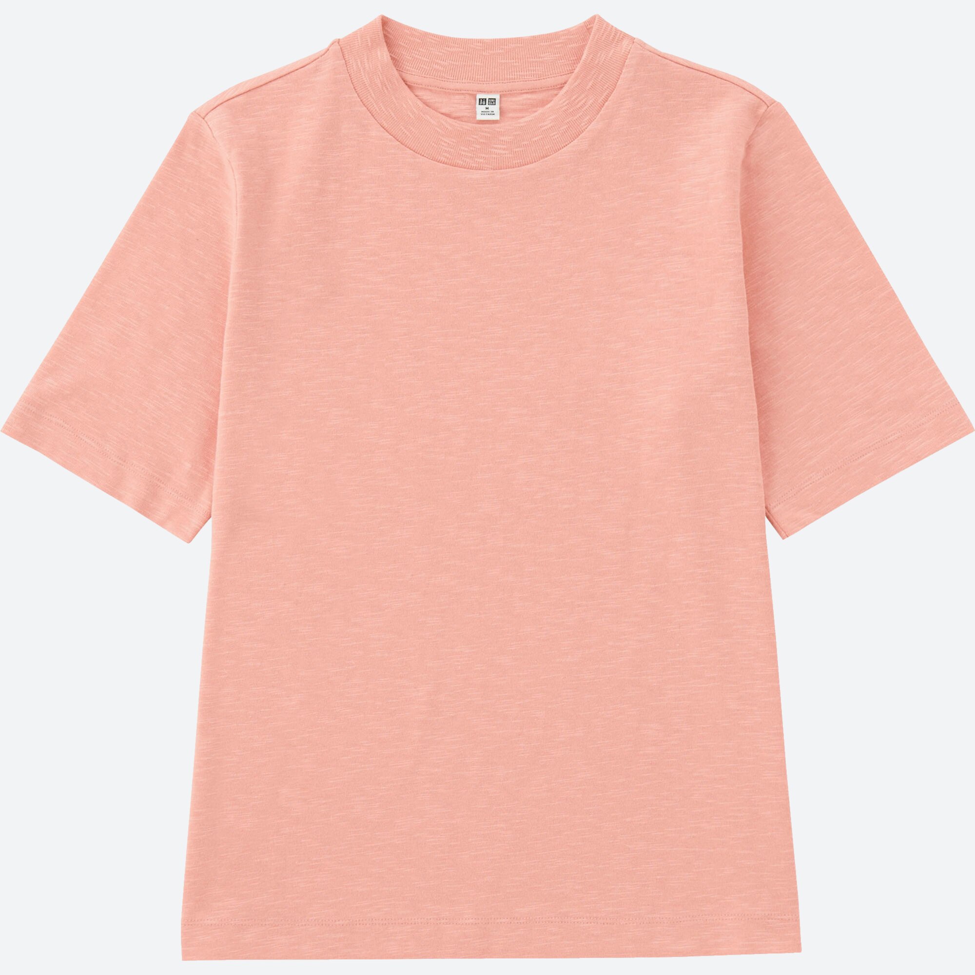 pink high neck t shirt