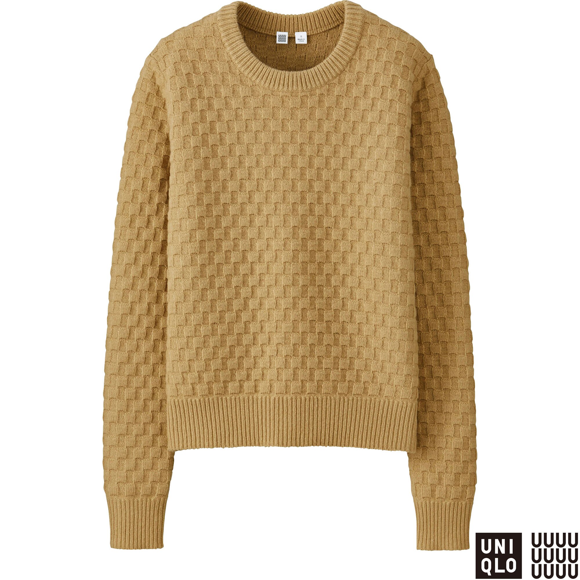 uniqlo lambswool crew neck sweater