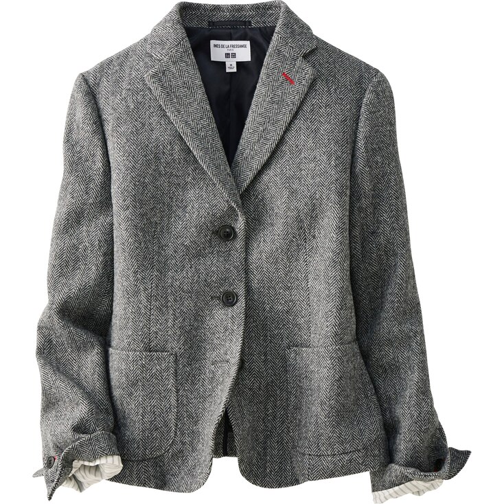 WOMEN IDLF SOFT TWEED JACKET UNIQLO US