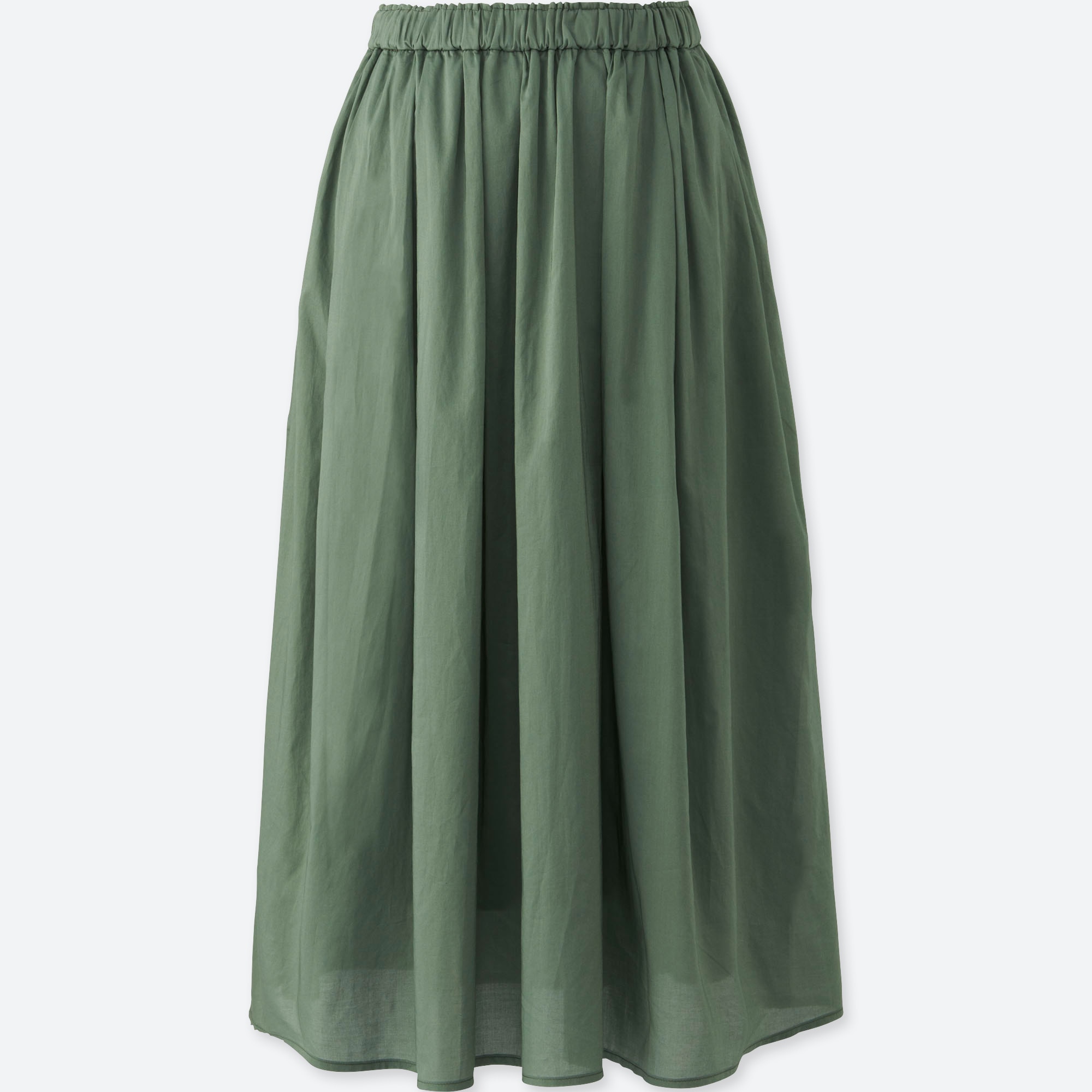 Women High Waist Cotton Lawn Volume Skirt UNIQLO US