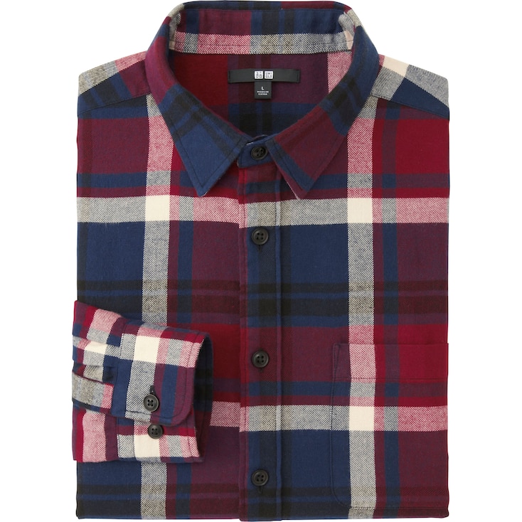 MEN FLANNEL CHECKED LONG SLEEVE SHIRT | UNIQLO US
