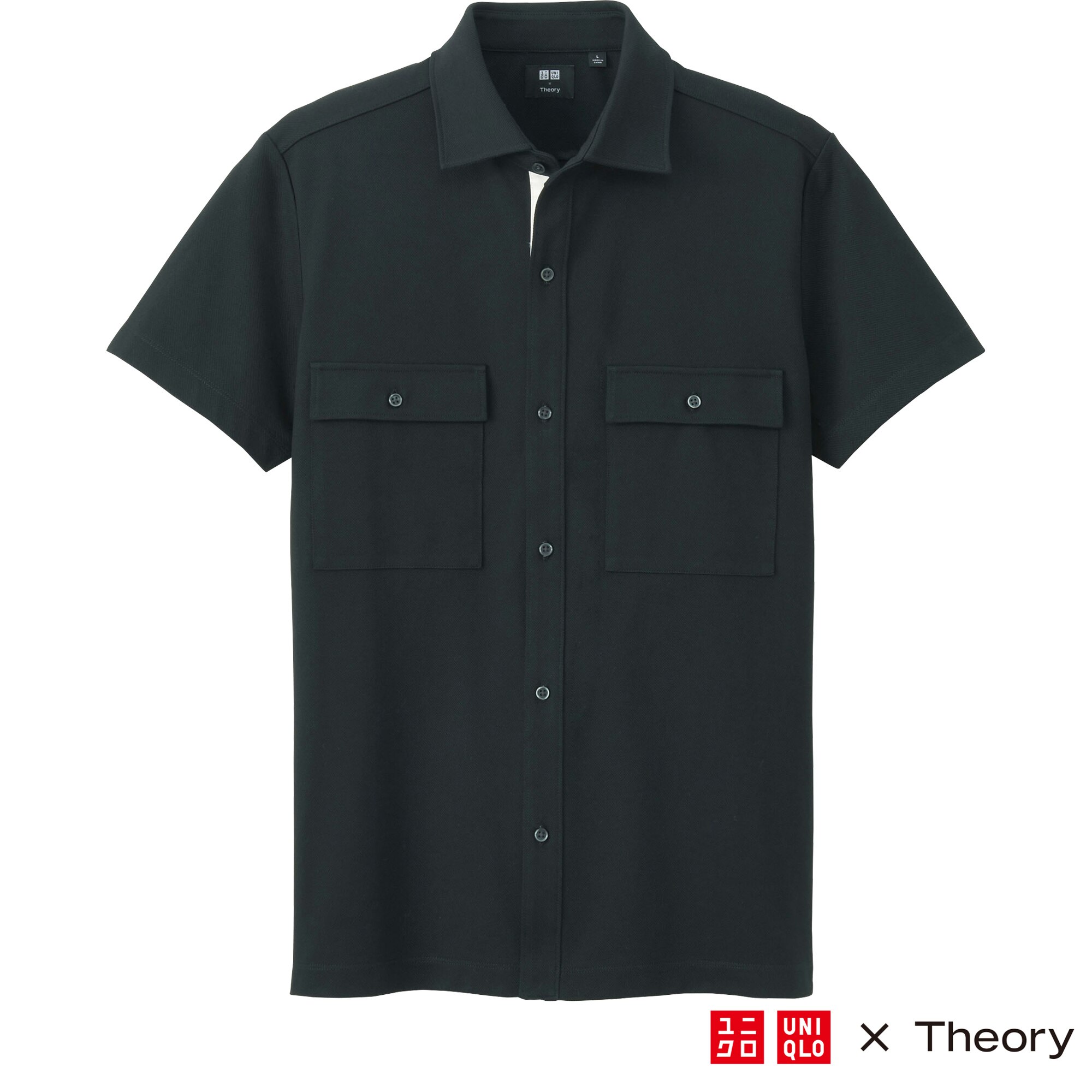 polo black button down shirt