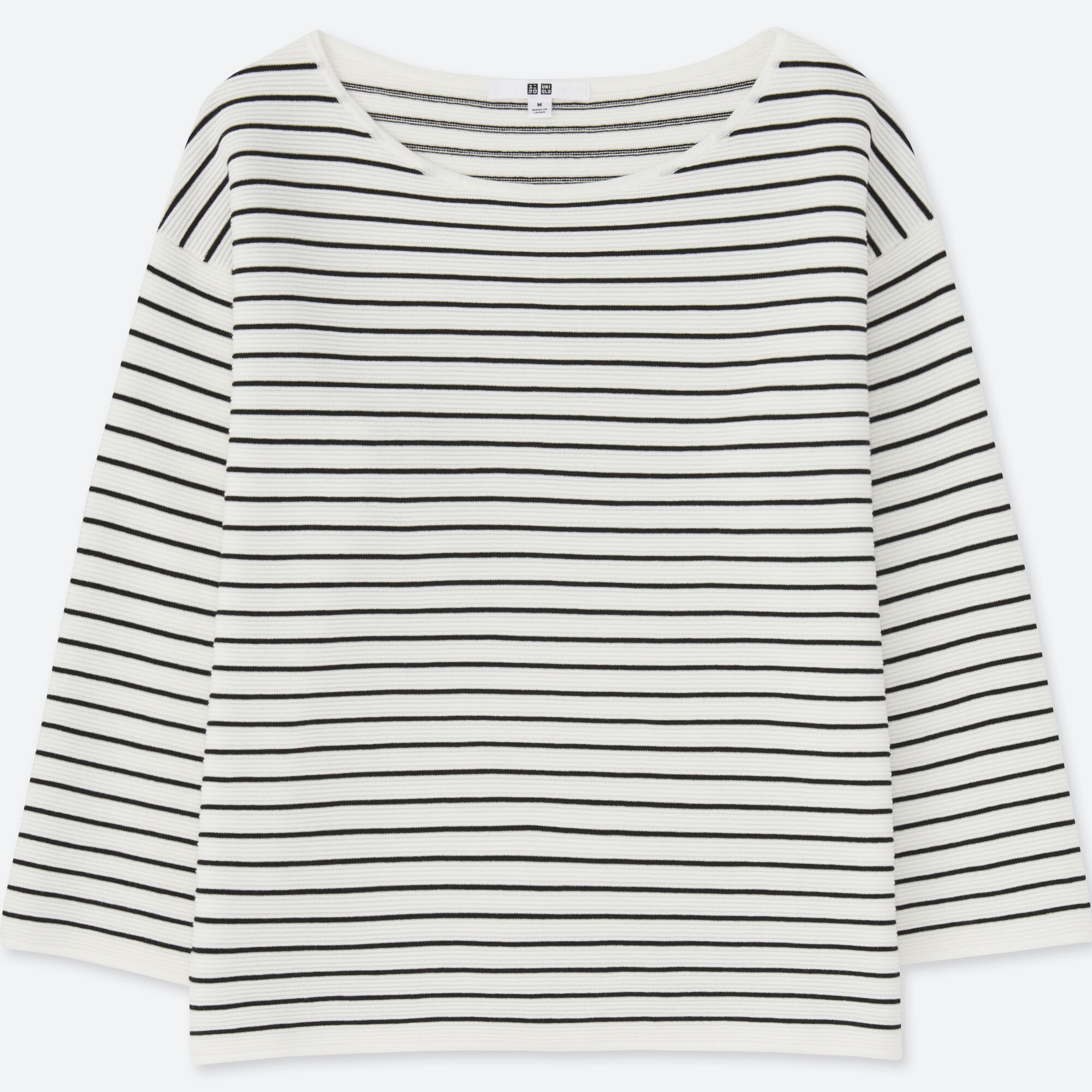 striped crew neck sweatshirt