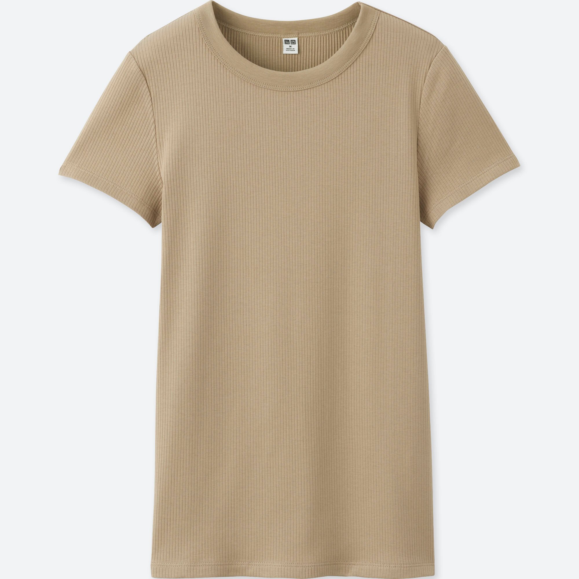 uniqlo ribbed crew neck short sleeve