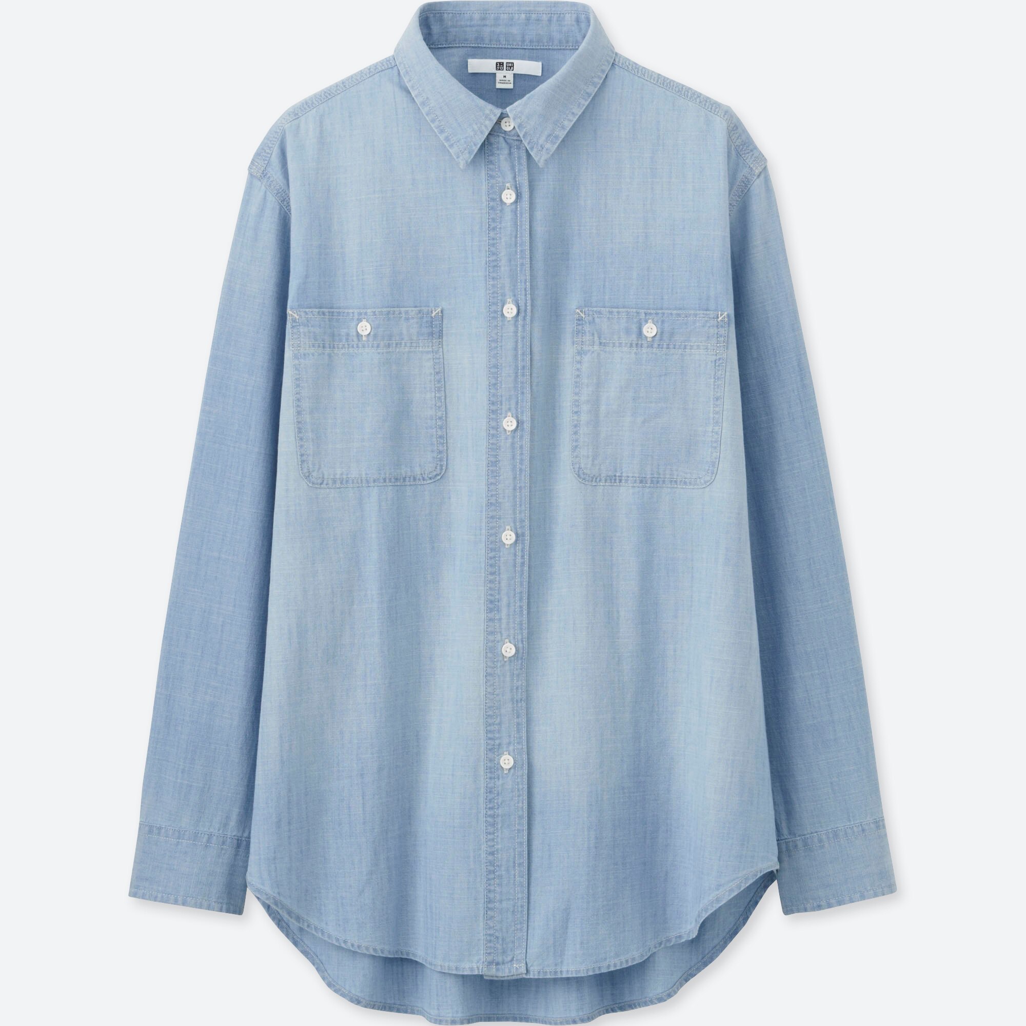 long chambray shirt womens