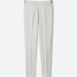 light grey satin ankle pants