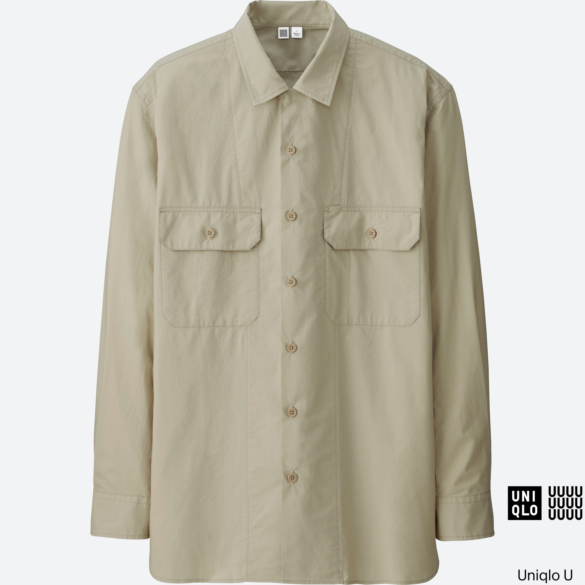 Uniqlo oversized work long sleeve shirt Clearance
